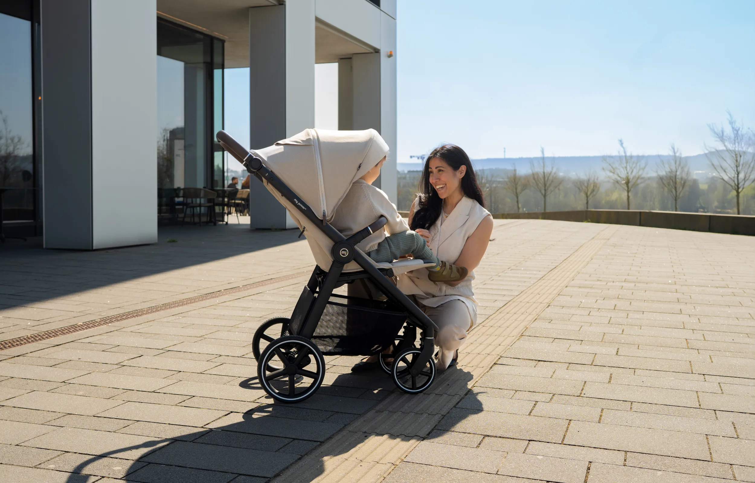 Plia² Buggy Detailansicht mit Luftkammerreifen